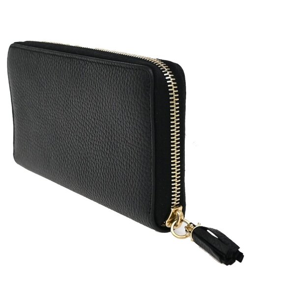 GUCCI Interlocking GG Tassel Long Zipper Around Wallet Leather Black GHW - Picture 11 of 16